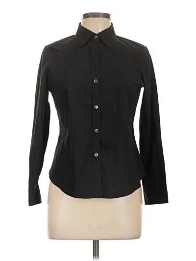 Pre-owned Talbots Long Sleeve Button Down Shirt In Black