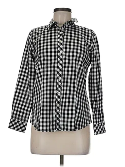 Pre-owned Talbots Long Sleeve Button Down Shirt In Black