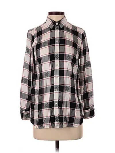 Pre-owned Talbots Long Sleeve Button Down Shirt In Black