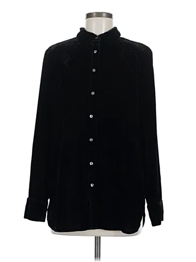 Pre-owned Talbots Long Sleeve Button Down Shirt In Black