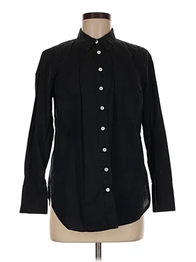Pre-owned Talbots Long Sleeve Button Down Shirt In Black