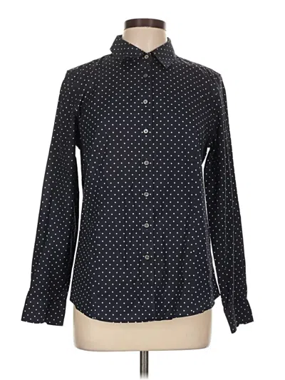 Pre-owned Talbots Long Sleeve Button Down Shirt In Black