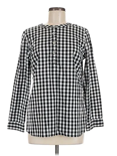 Pre-owned Talbots Long Sleeve Button Down Shirt In Black