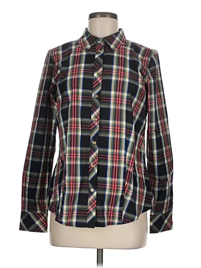 Pre-owned Talbots Long Sleeve Button Down Shirt In Black