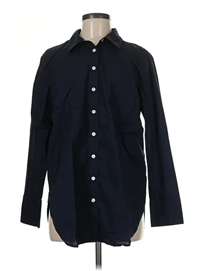 Pre-owned Talbots Long Sleeve Button Down Shirt In Black