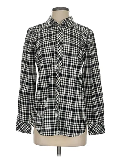 Talbots Long Sleeve Button Down Shirt In Black