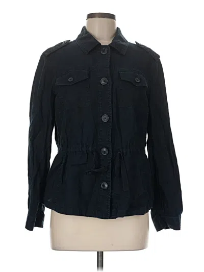 Pre-owned Talbots Long Sleeve Button Down Shirt In Black