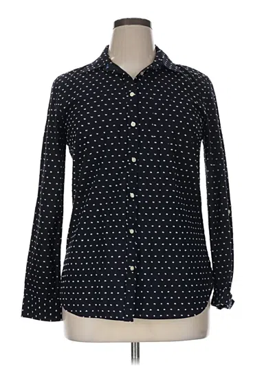 Pre-owned Talbots Long Sleeve Button Down Shirt In Blue