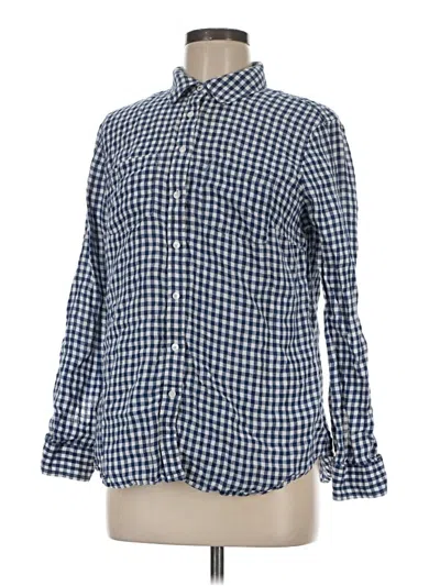 Pre-owned Talbots Long Sleeve Button Down Shirt In Blue
