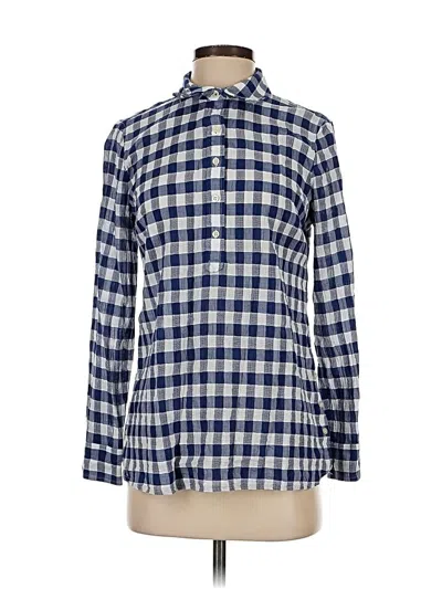 Pre-owned Talbots Long Sleeve Button Down Shirt In Blue