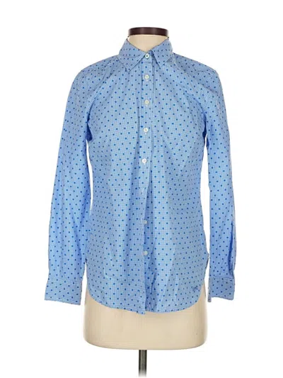 Pre-owned Talbots Long Sleeve Button Down Shirt In Blue