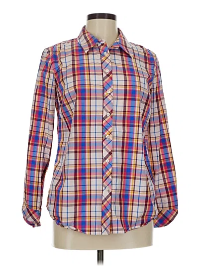 Pre-owned Talbots Long Sleeve Button Down Shirt In Blue