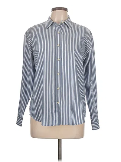 Pre-owned Talbots Long Sleeve Button Down Shirt In Blue