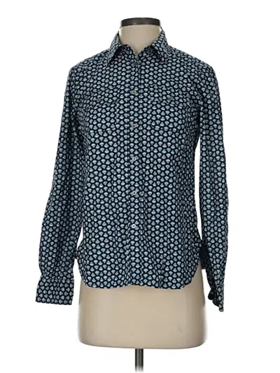 Pre-owned Talbots Long Sleeve Button Down Shirt In Blue