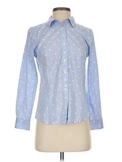 Pre-owned Talbots Long Sleeve Button Down Shirt In Blue