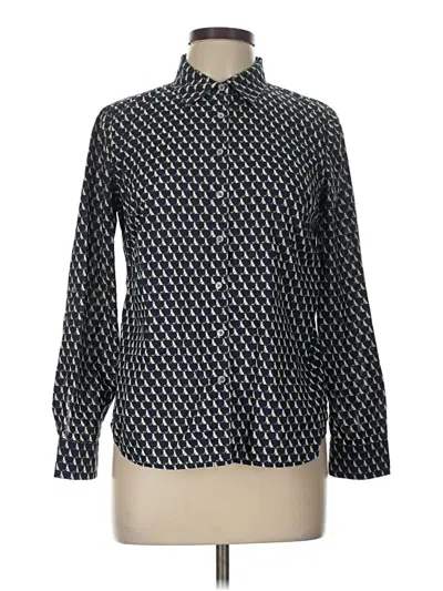 Pre-owned Talbots Long Sleeve Button Down Shirt In Blue