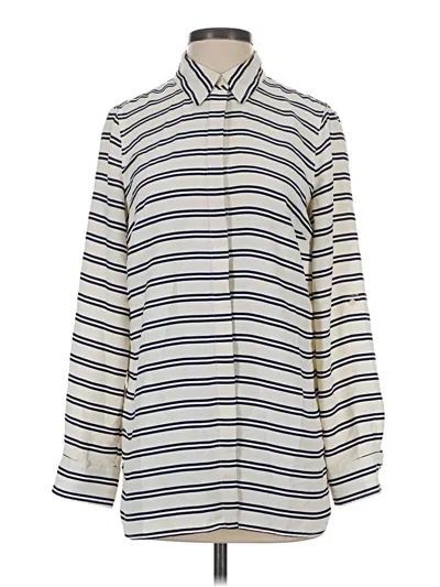 Pre-owned Talbots Long Sleeve Button Down Shirt In Blue