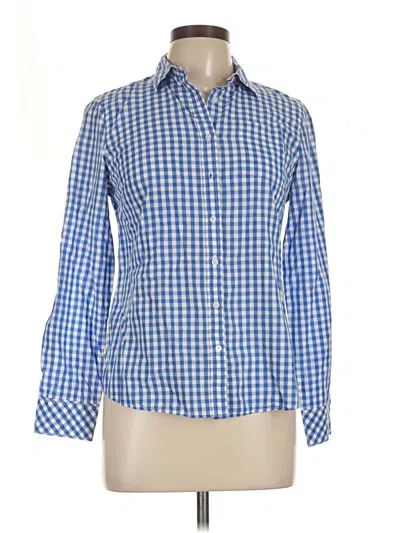 Pre-owned Talbots Long Sleeve Button Down Shirt In Blue