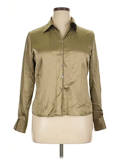 Pre-owned Talbots Long Sleeve Button Down Shirt In Brown