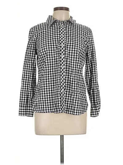 Pre-owned Talbots Long Sleeve Button Down Shirt In Gray