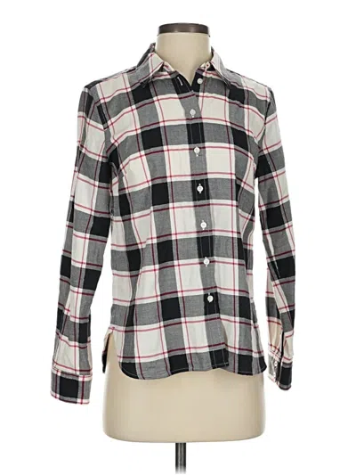 Pre-owned Talbots Long Sleeve Button Down Shirt In Gray