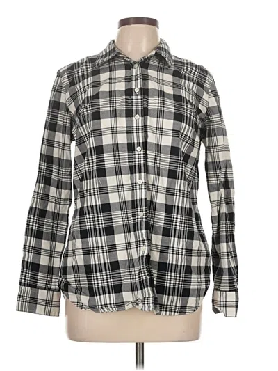 Pre-owned Talbots Long Sleeve Button Down Shirt In Gray