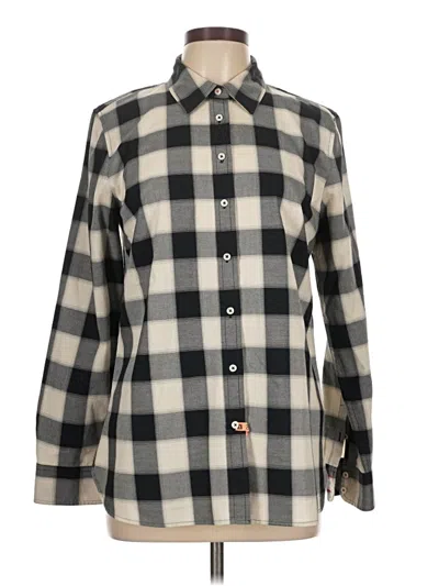 Pre-owned Talbots Long Sleeve Button Down Shirt In Gray