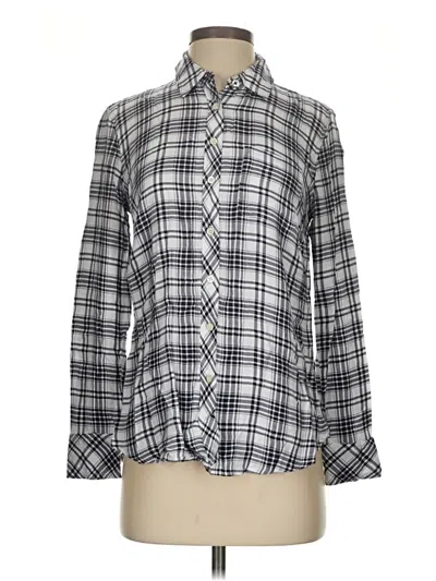 Pre-owned Talbots Long Sleeve Button Down Shirt In Gray