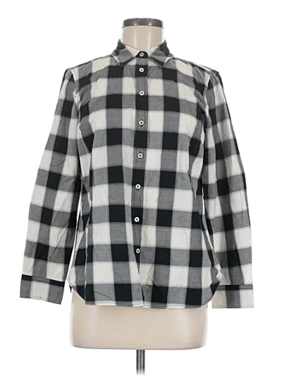Pre-owned Talbots Long Sleeve Button Down Shirt In Gray
