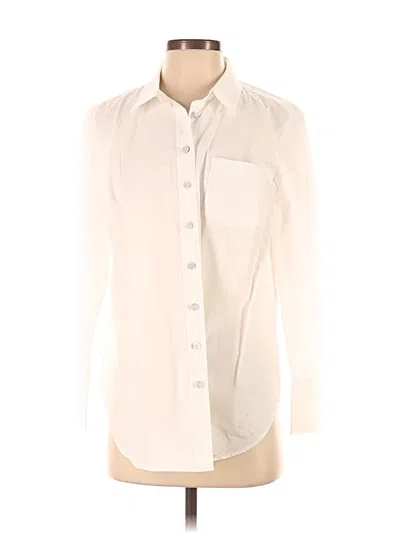 Pre-owned Talbots Long Sleeve Button Down Shirt In Ivory