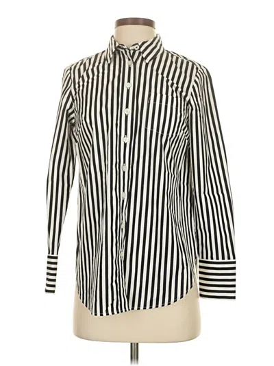 Pre-owned Talbots Long Sleeve Button Down Shirt In Ivory
