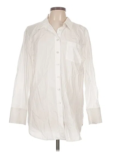 Pre-owned Talbots Long Sleeve Button Down Shirt In Ivory