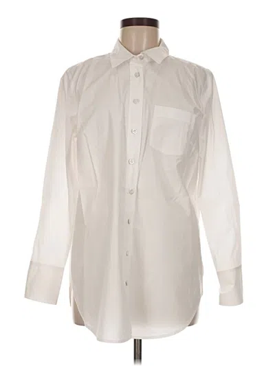 Pre-owned Talbots Long Sleeve Button Down Shirt In Ivory