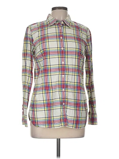 Pre-owned Talbots Long Sleeve Button Down Shirt In Ivory