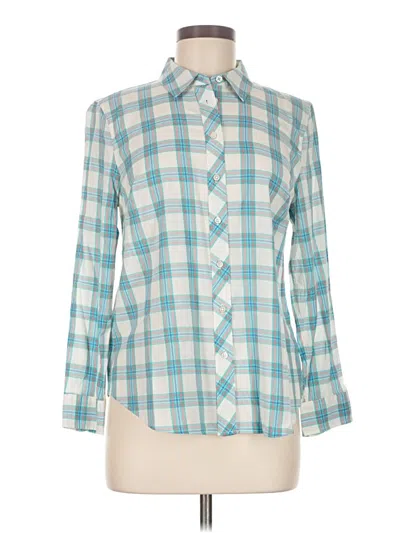 Talbots Long Sleeve Button Down Shirt In Multi