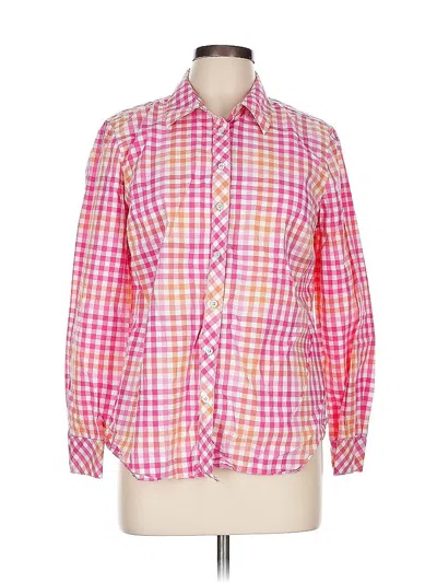 Pre-owned Talbots Long Sleeve Button Down Shirt In Pink
