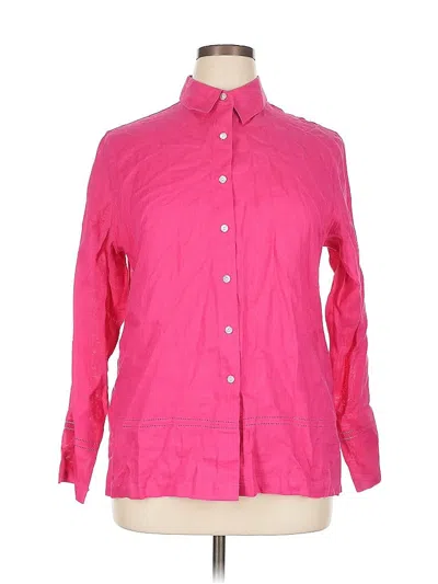 Pre-owned Talbots Long Sleeve Button Down Shirt In Pink