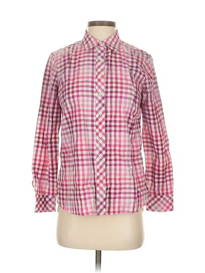 Pre-owned Talbots Long Sleeve Button Down Shirt In Pink