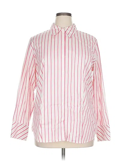 Pre-owned Talbots Long Sleeve Button Down Shirt In Pink