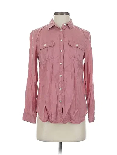 Pre-owned Talbots Long Sleeve Button Down Shirt In Pink