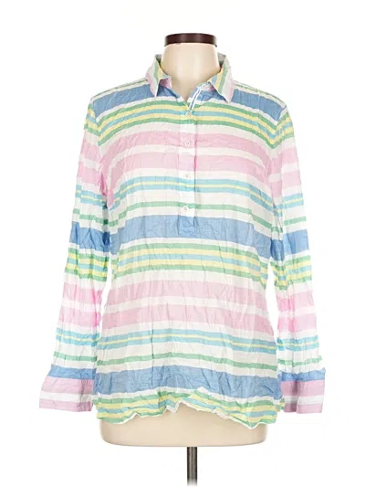 Pre-owned Talbots Long Sleeve Button Down Shirt In Pink