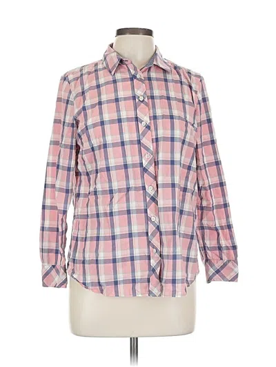 Pre-owned Talbots Long Sleeve Button Down Shirt In Pink