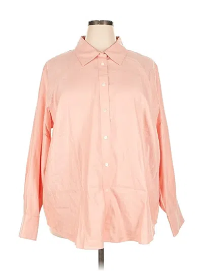 Pre-owned Talbots Long Sleeve Button Down Shirt In Pink