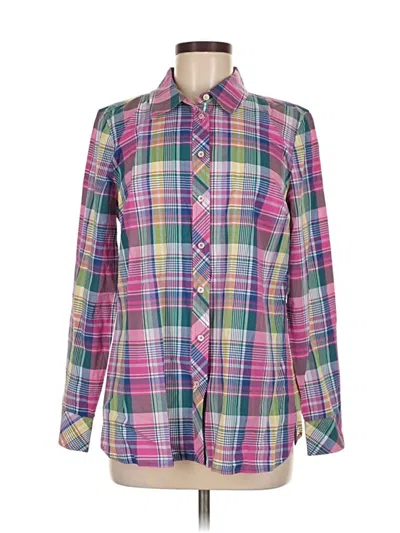 Pre-owned Talbots Long Sleeve Button Down Shirt In Pink