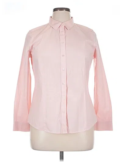 Pre-owned Talbots Long Sleeve Button Down Shirt In Pink