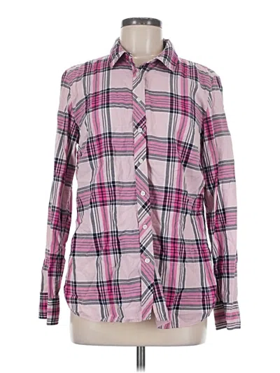 Pre-owned Talbots Long Sleeve Button Down Shirt In Pink