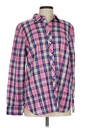 Pre-owned Talbots Long Sleeve Button Down Shirt In Pink