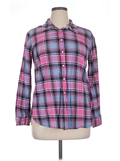 Pre-owned Talbots Long Sleeve Button Down Shirt In Pink