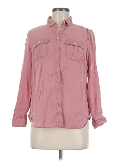 Pre-owned Talbots Long Sleeve Button Down Shirt In Pink