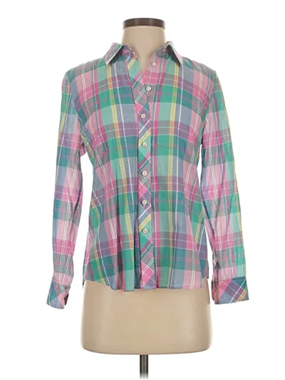 Pre-owned Talbots Long Sleeve Button Down Shirt In Pink